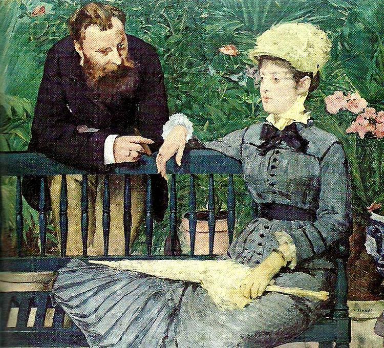 Claude Monet in the conservatory oil painting image